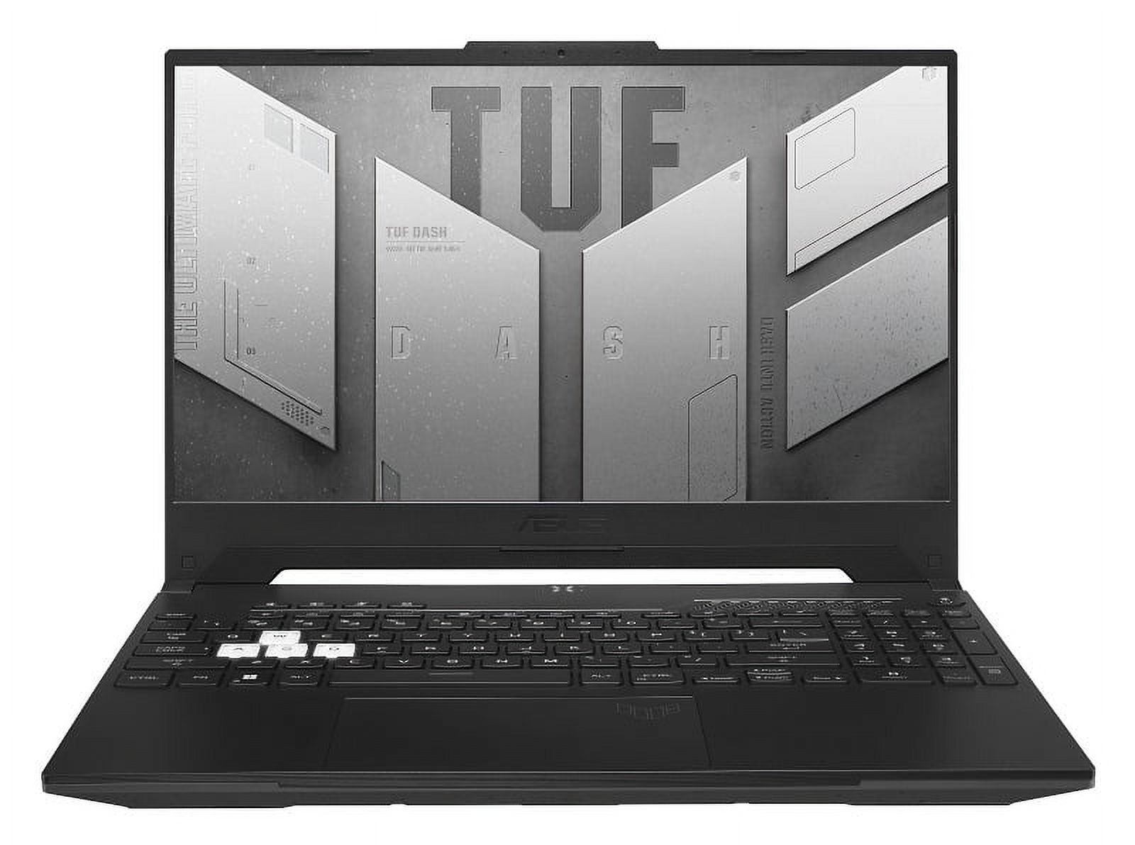 ASUS TUF Core i5 3050 Laptop; ASUS TUF Dash F15 15.6" Full HD, Intel Core i5-12450H, NVIDIA GeForce RTX 3050 Graphics, 8GB RAM, 512GB SSD, Off Black, Windows 11 Home, FX517ZC-WS51