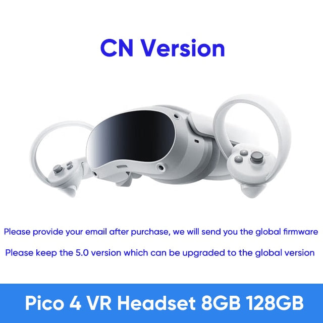 Pico 4 VR Headset All-In-One Virtual Reality Headset 3D VR Glasses 4K+ Display For Metaverse & Stream Gaming pico 4 vr