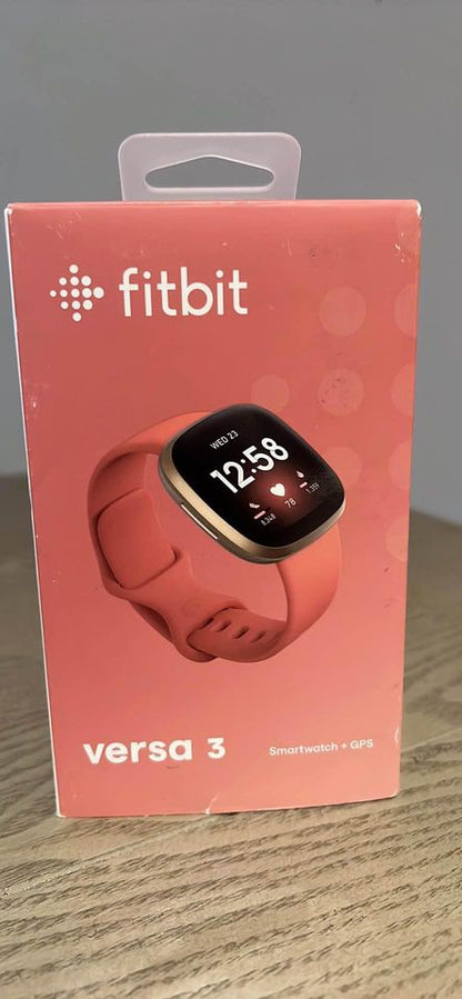 Fitbit - Versa 3 Health &amp; Fitness Smartwatch - Soft Gold