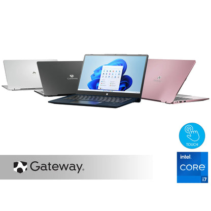 Gateway 14.1&quot; Ultra Slim Notebook, FHD Touchscreen, Intel Core i7-1255U, 8GB RAM, 512GB SSD, Fingerprint Scanner, Tuned by THX Audio, 2MP Camera, HDMI, Windows 11, Black