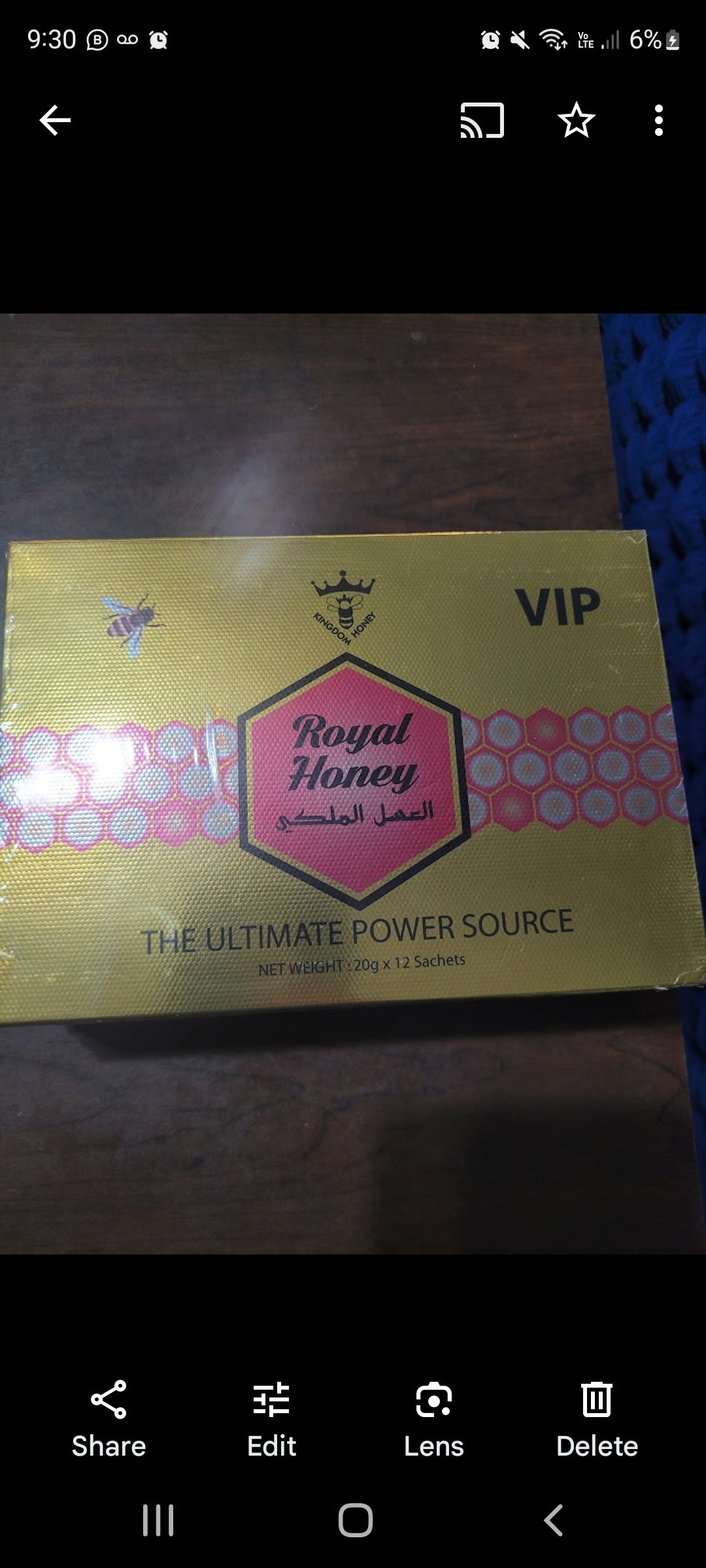 Royal honey two box of 12 pcs  20g staches free shipping